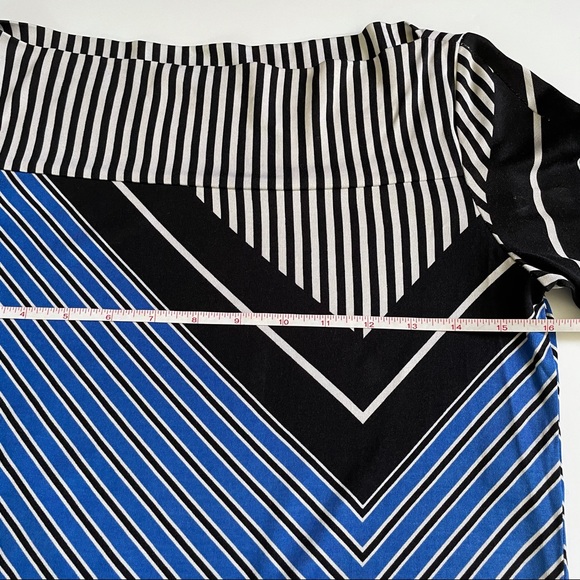 Diane Von Furstenburg Blue, Black, White Dress - Picture 6 of 12